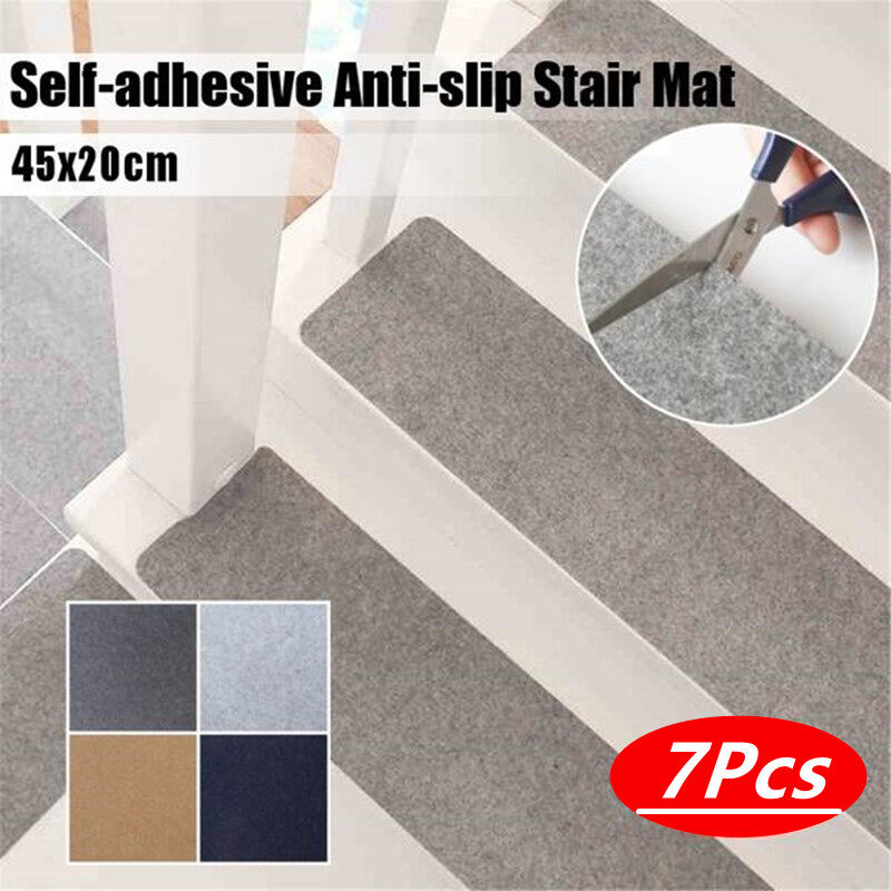7 chiếc thảm cầu thang chống trượt tự dính 55x20cm thảm cầu thang thảm cầu thang sàn thảm dính phía dưới