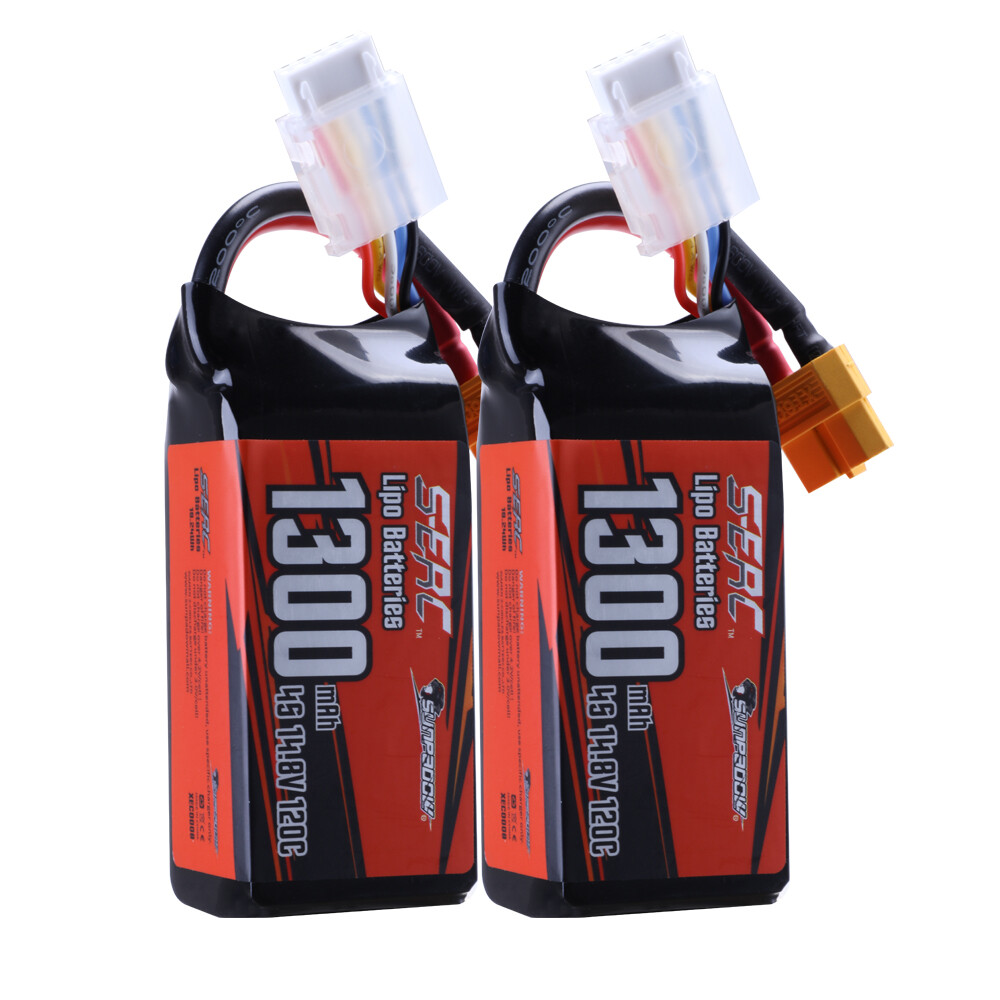 [Giao Hàng Tận Nơi] 2PCS RC Pin Lipo 4S 14.8V 1300MAh 120C Đồ Chơi FPV Với Đầu Nối Phích Cắm Đồ Chơi Điều Khiển Từ Xa Pin Sở Thích Đua Xe Pin Lithium Polymer Pin