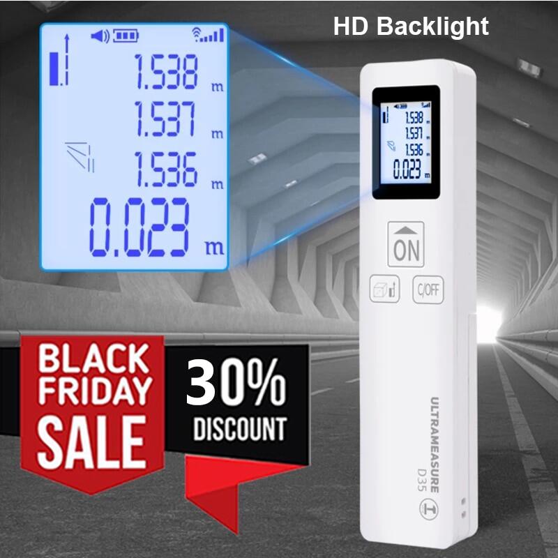Meter khoảng cách Mini LCD khu vực Finder 35m Rangefinder ban đầu cầm tay phạm vi khoảng cách khối lượng đo lường kỹ thuật số phòng laser cấp độ & phụ kiện