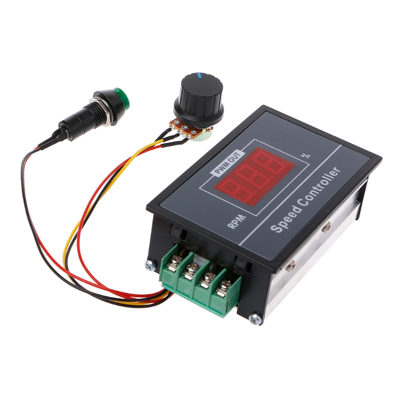 Bộ điều khiển tốc độ động cơ dc pwm màn hình kỹ thuật số 0-100, điều chỉnh tốc độ vô cấp