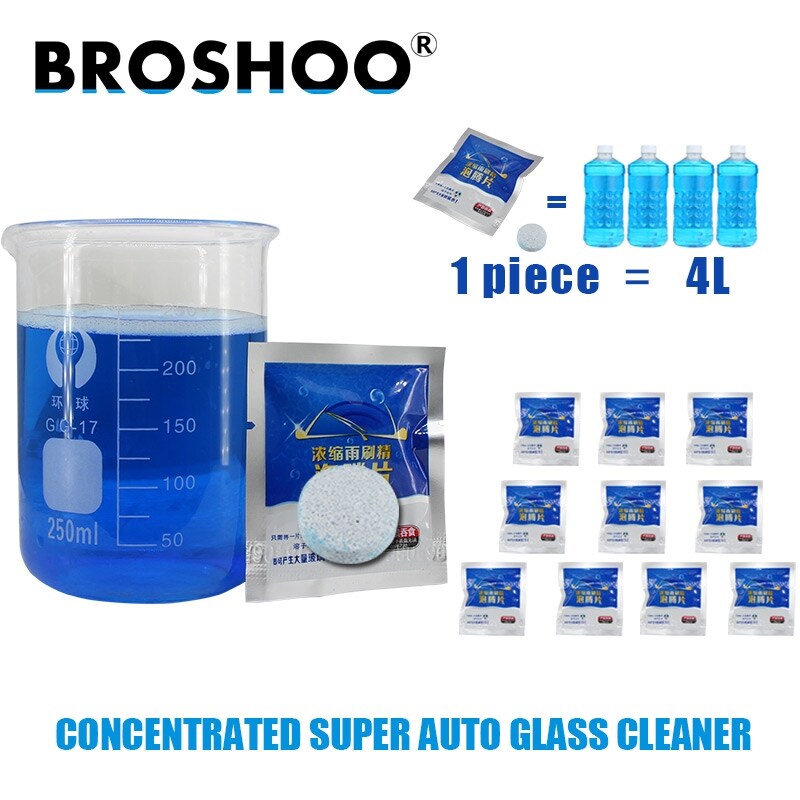【Wiper】 BROSHOO Car Accessories Solid Wiper Fine Seminoma Auto Window Cleaning Windshield Glass Cleaner 10PCS/Pack