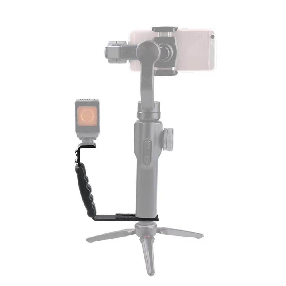 Thiết Bị Giữ Thanh Nẹp Mở Rộng Gimbal Hình Chữ L Cầm Tay Với 2 Giá Đế Đèn Nóng Cho DJI Osmo Mobile 2 Cho Zhiyun Smooth 4 Bộ Ổn Định Gimbal Cho Đèn Video Micrô