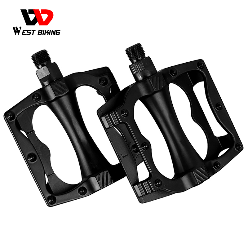 WEST BIKING pedal xe đạp Bàn Đạp Xe Đạp Hợp Kim Nhôm Bàn Đạp Xe Đạp Leo Núi Đường Trường MTB Bàn Đạp Xe Đạp Vòng Bi Bền Chống Trượt Rỗng phụ kiện xe đạp