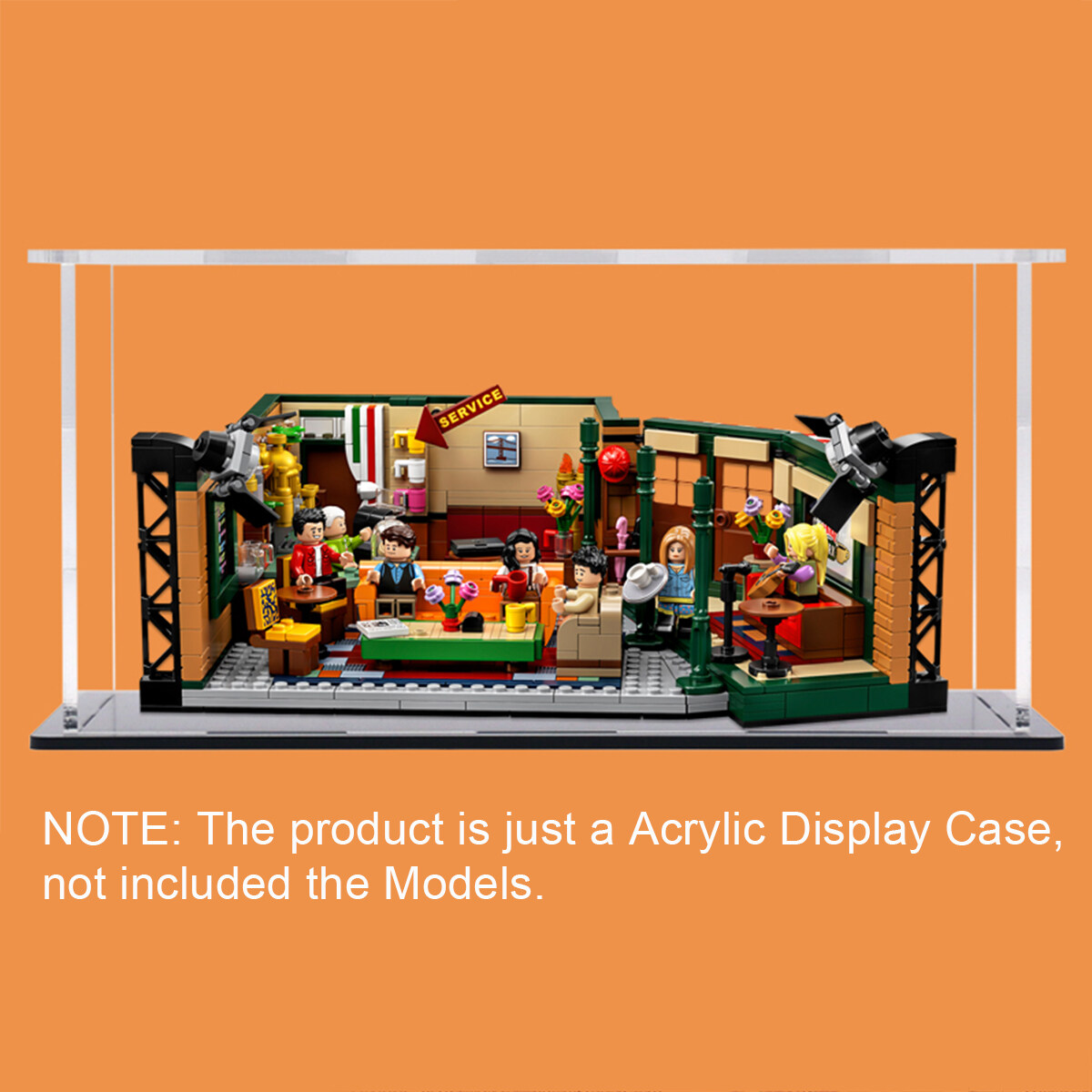 DIY Acrylic Display Case For LEGO 21319 Central Perk Friends Bricks Toy