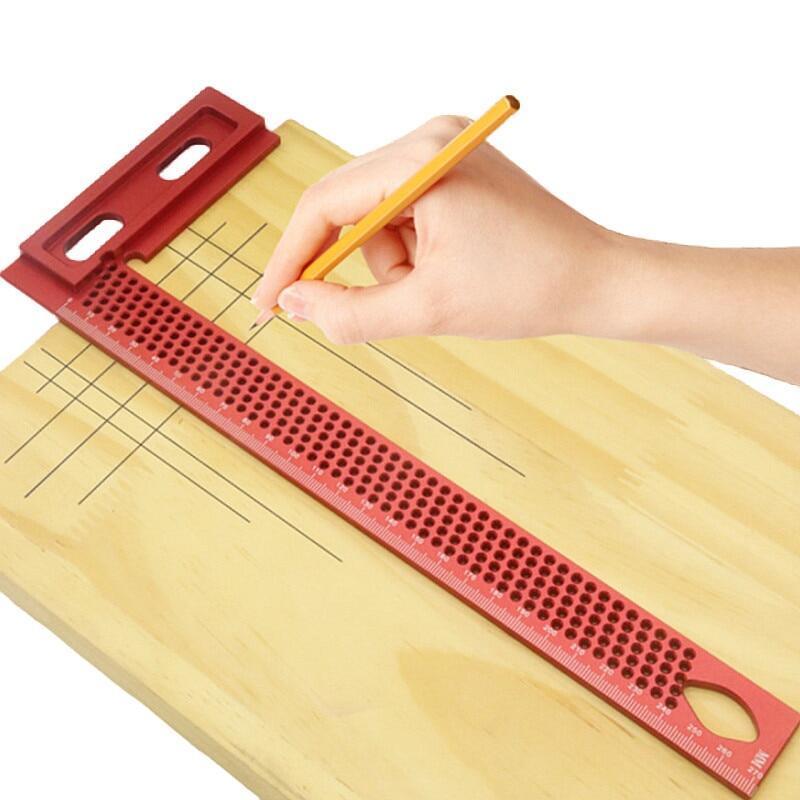 Chế biến gỗ Chéo Hiệu chuẩn cai trị, T-Type scribing đánh dấu Gauge tuyến tính Dụng cụ đo cho thợ mộc dụng cụ bố trí