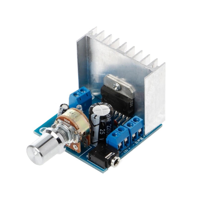 Bộ khuếch đại âm thanh kỹ thuật số ac/dc 12v tda7297 2x15w tự làm mô-đun hai kênh