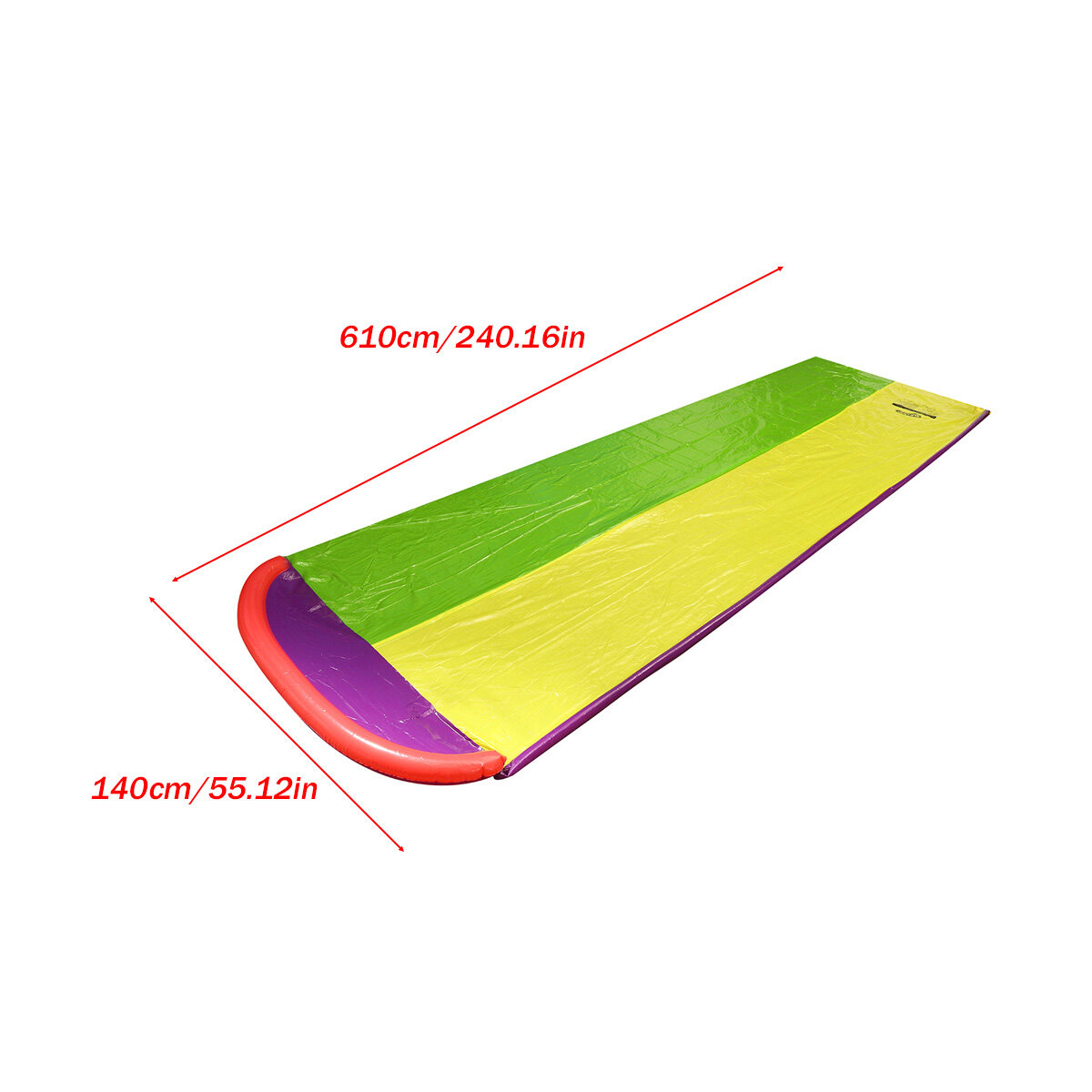 Generic 610x140cm Inflatable Dual Person Waterslide Pool Water Slide