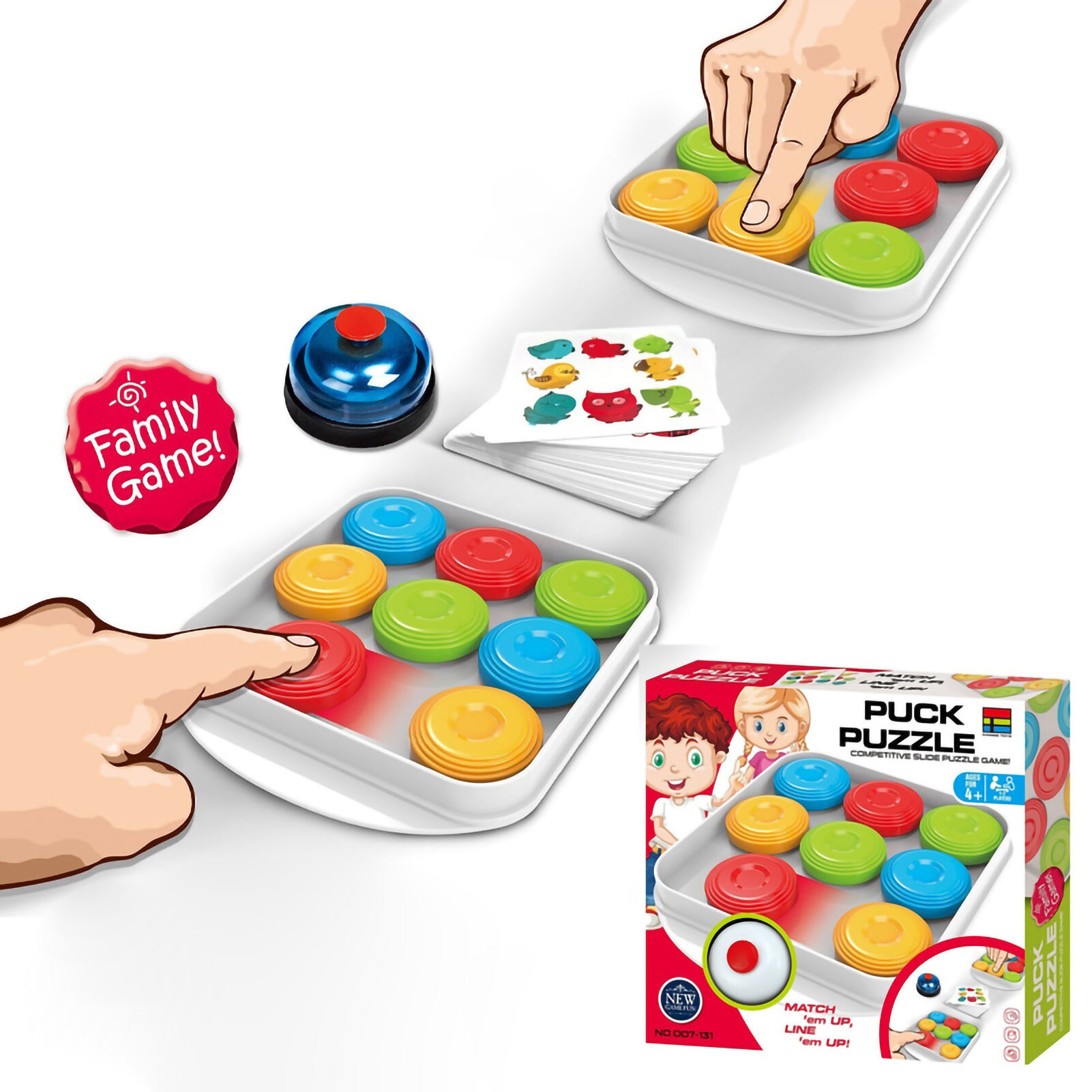 Thông minh Puck Câu Đố nhựa nhiều trò chơi bàn cờ tương tác ghép màu câu đố