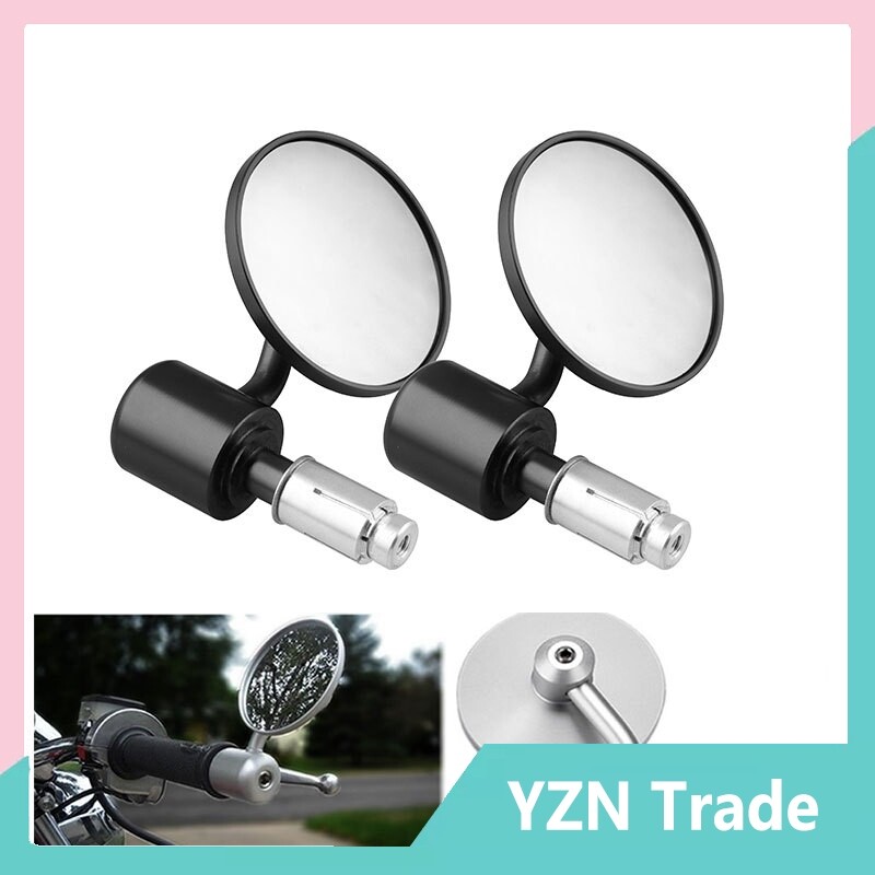 Giá khuyến mãi 1 cặp gương chiếu hậu xe máy 7/8inch gương chiếu hậu đầu thanh tay lái tròn gương bên xe máy xe đạp cho honda kawasaki