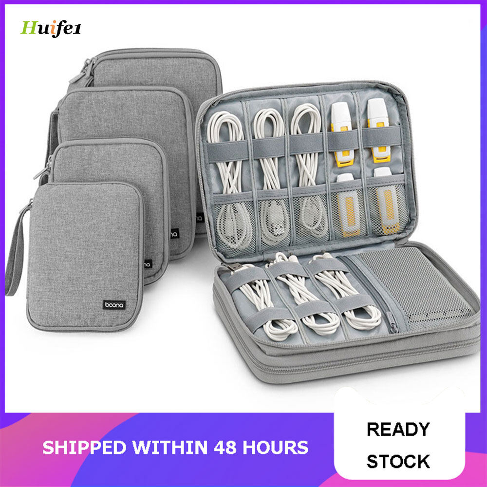 Huife túi sắp xếp cáp túi đựng cáp túi đựng tai nghe túi kỹ thuật số phụ kiện du lịch túi sắp xếp đồ dùng điện tử