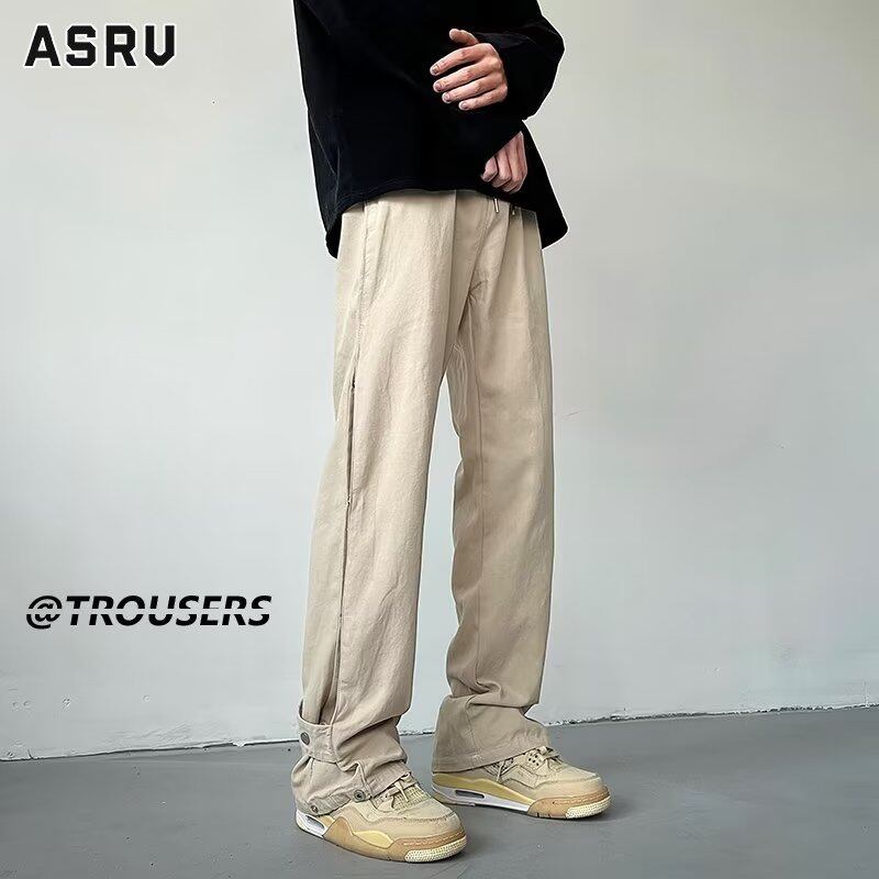 ASRV quần nam quần tây quần túi hộp nam quần cargo pants Quần Thường Ngày Quần Thể Thao Quần Nam Quần Làm Việc Nút Chụp On Leg Vừa Rộng