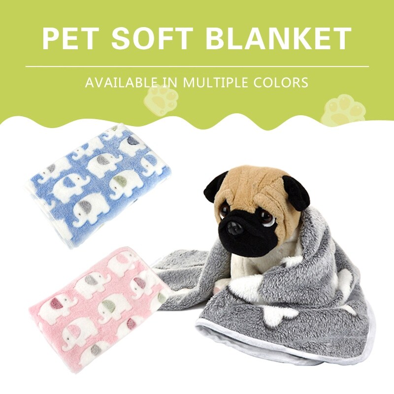【New Fire】 Pet Dog BathSoft WarmBreathableVelvet Strong Absorbing Water BlanketFor Small Dogs Pet Supplies