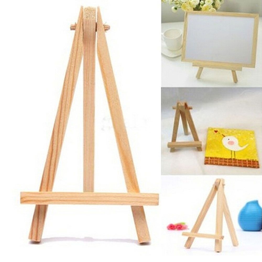 EVERLEYY 10Pcs Đồ vẽ để trang trí tiệc Name Card Stand 8 15 cm Tranh nghệ thuật Giá vẽ gỗ Mini Artist Thủ công vẽ Easel Đế thiệp cưới để bàn Giá đỡ trưng bày tác phẩm nghệ thuật