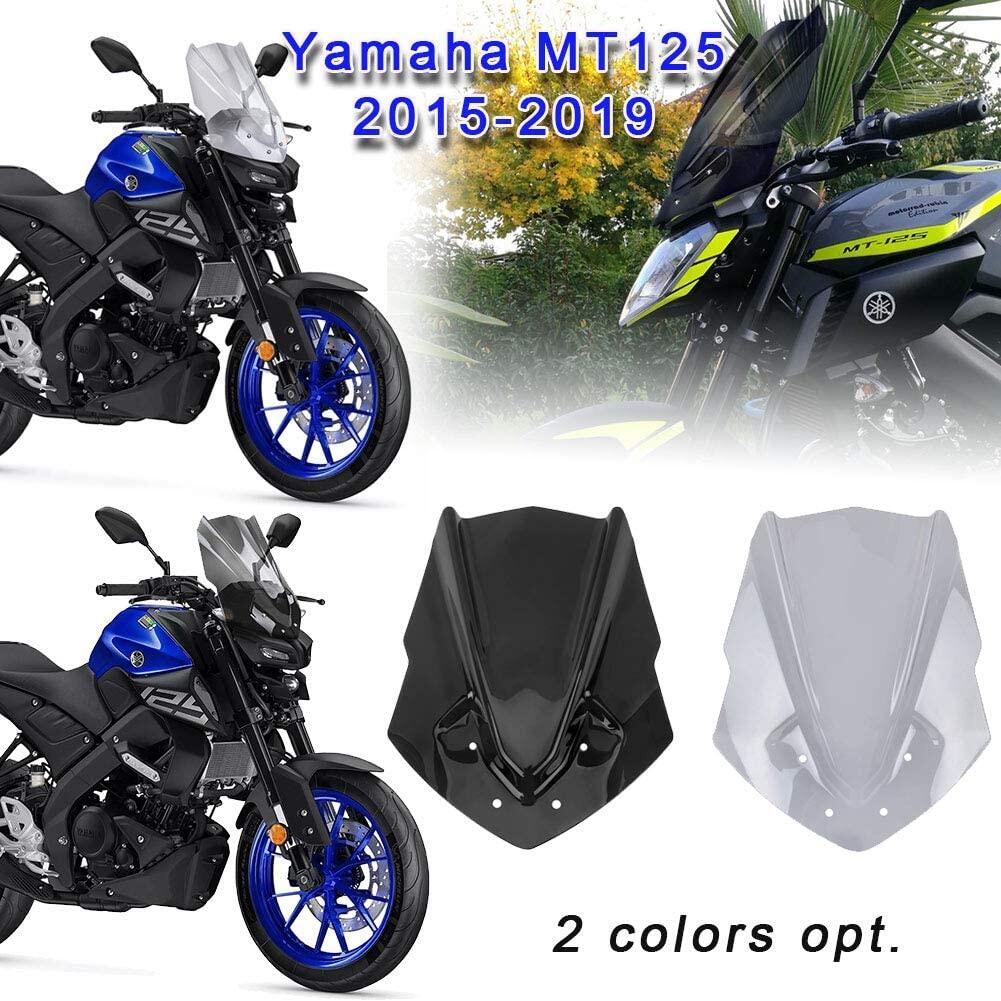 Allotmark, phụ kiện cho yamaha mt 125 mt-125 mt125 2015 2016 2017 2018 2019 kính chắn gió, kính chắn gió bộ lệch hướng gió paraben moto