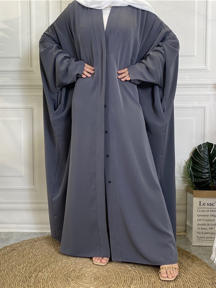 Front deals button abaya