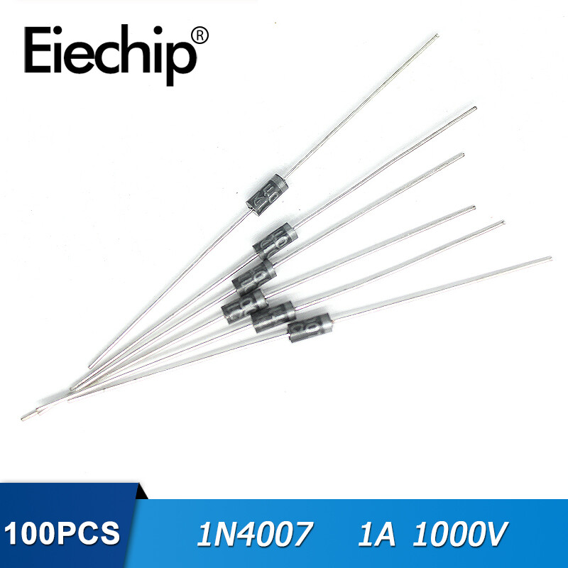 100pcs 1n4007 in4007 làm-41 chỉnh lưu diode 1a 1000v