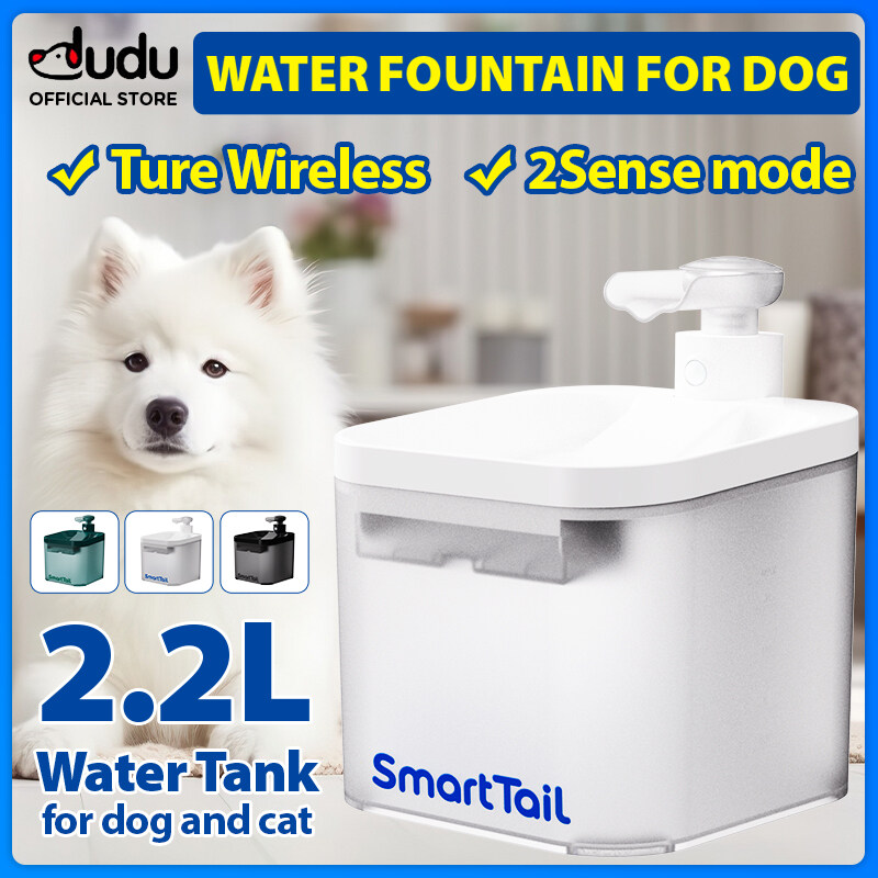 DUDU Pet 2.2L Automatic Cats and Dogs Water Fountain Ture Wireless Pet