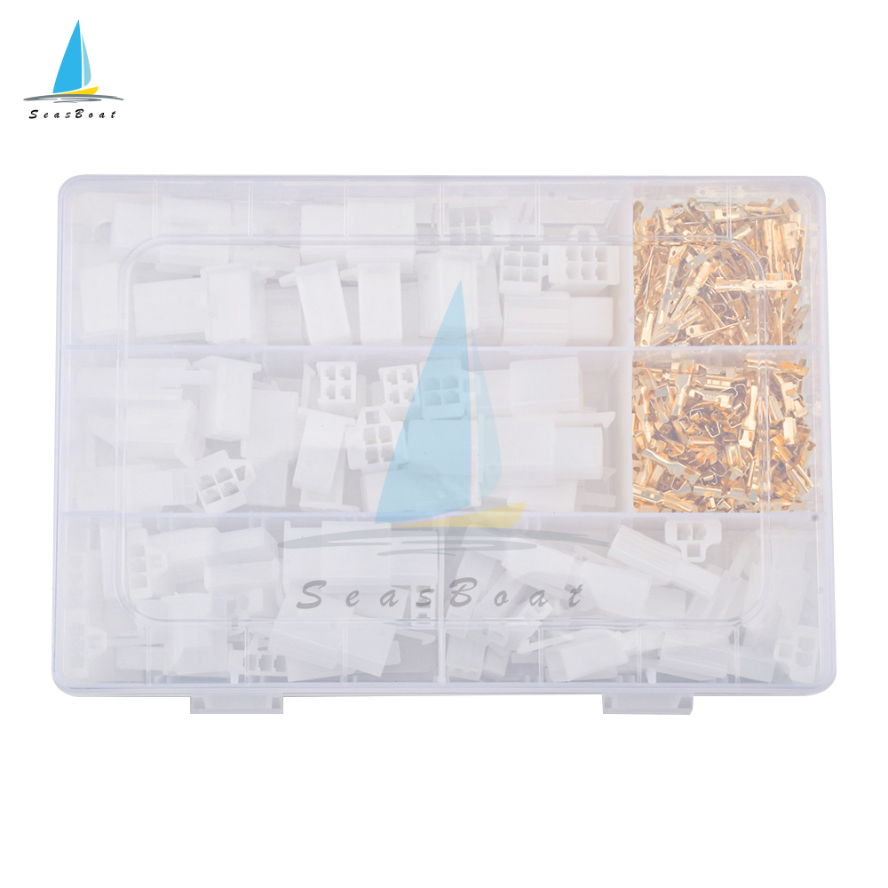 Seasboat 380 chiếc 40 bộ đầu nối đầu cuối 6pin 2 chấu 3 chấu 4 chấu 2.8mm cho ô tô và xe máy có thể được sử dụng trên ô tô xe gắn máy xe ba bánh caravans xe máy v. v.