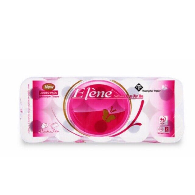 Combo 2 bịch giấy vệ sinh elene có lõi 1 bịch 10 cuộn siêu đẹp