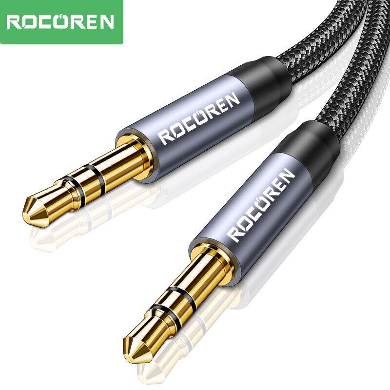 Rocoren 3.5mm Jack Audio Cable Jack 3.5 mm Male to Male Audio Aux Cable For Phone Headphone Car MP3 Speaker Computer Aux Cord 5M ราคา 45 บาท*ส่งฟรี