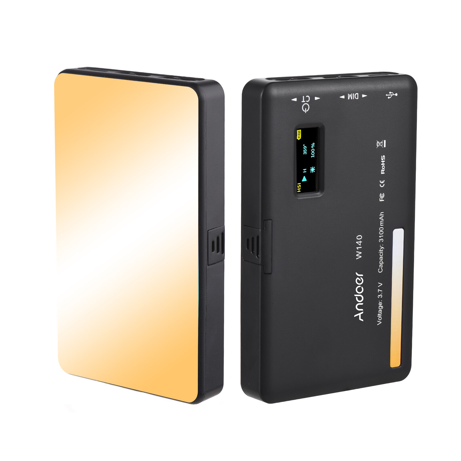 vieline-Andoer W140 Pocket LED Video Light Camera Fill Light 2500K