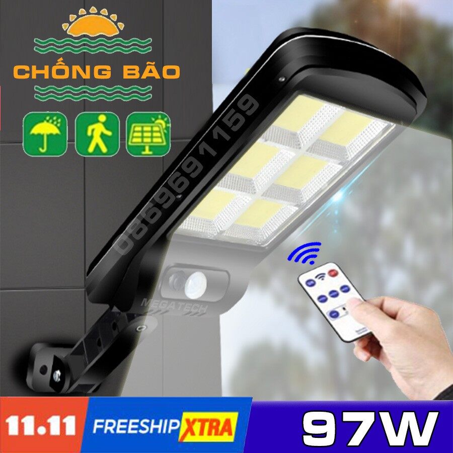Đèn năng lượng mặt trời sân vườn solar light chống bão 150W