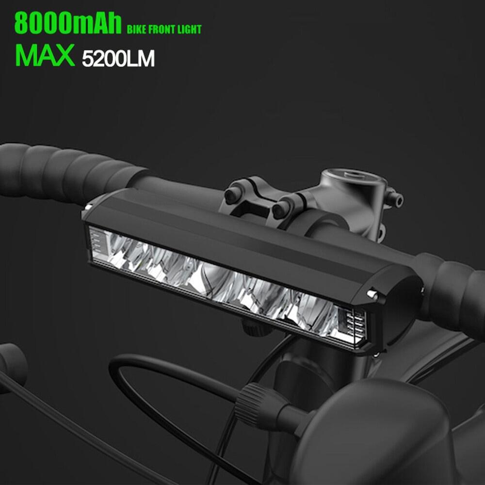 Đèn xe đạp trước 5200lumen Đèn Led Xe Đạp 8000mAh đèn pin chống thấm nước yên xe đạp thể thao xe đạp leo núi đèn có thể sạc lại Phụ Kiện Xe Đạp