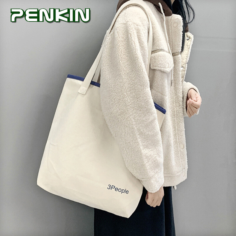 Penkin Women Túi Vải Lớn Đựng Đồ 3 Người Túi Dây Đeo Thời Trang Túi Có Khóa Kéo Dành Cho Nữ