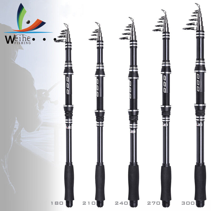 Weihe Carbon Fiber Telescopic Fishing Rod Short Sea Rods Ultra Light