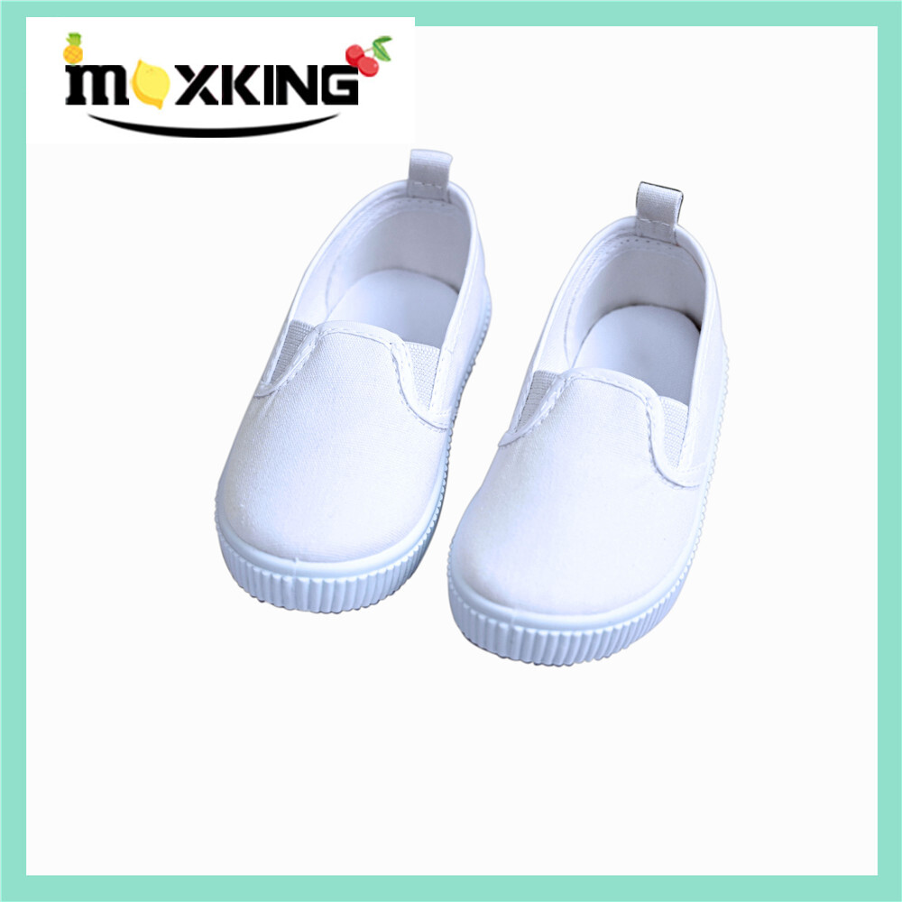 Giày thể thao trẻ em và học sinh màu trắng vải thể dục dụng cụ giày trẻ em học giày
