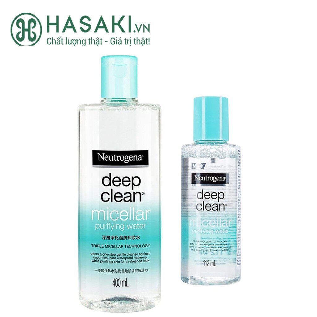 Nước Tẩy Trang Neutrogena Thanh Lọc Và Làm Sạch Sâu Deep Clean Purifying Water Micellar