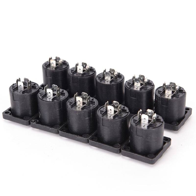 10 cái/lốc 4 pin speakon nữ jack cắm kết nối, bộ chuyển đổi khuếch đại loa âm thanh cho cáp khuếch đại pa