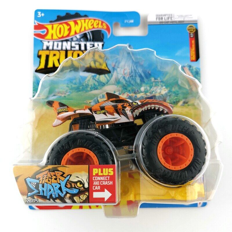 Hot Wheels Monster Truck Unstoppable Tiger Shark Remote Control Car Toy
