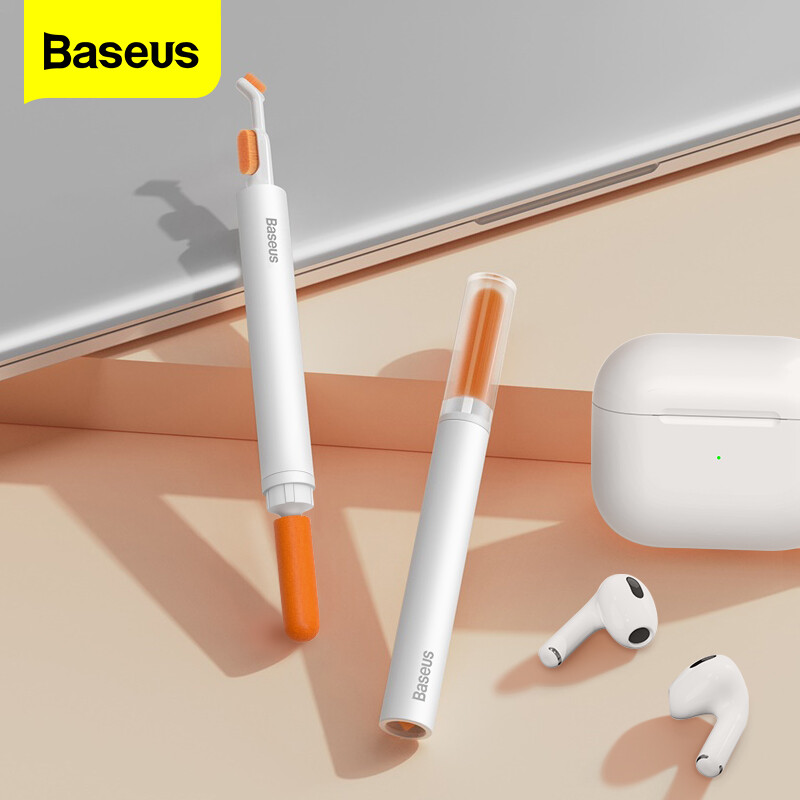 Baseus Bluetooth Earphones Cleaning Pen for Airpods Pro 3 2 1 Cleaner Kit Brush Headphone Earbuds Cleaning Tool for Airpods Case ราคา 179 บาท*ส่งฟรี