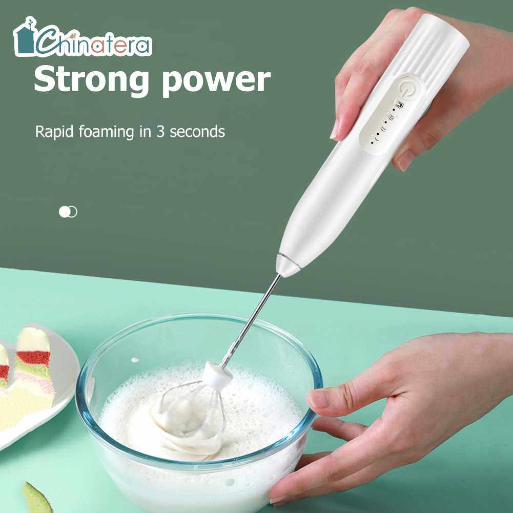 Electric Egg Beater Handheld Coffee Milk Drink Electric Whisk Mixer Frother Foamer Egg Beater