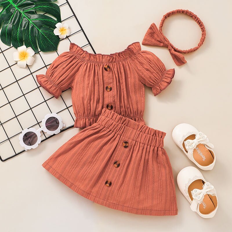 Combo bộ đồ bé gái 0-36 tháng ngắn tay áo croptop váy cho bé set mùa hè thời trang cho bé trẻ em sơ sinh