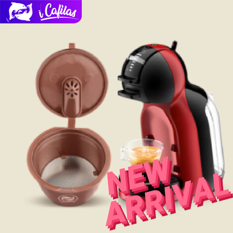 【i Cafilas】[DGPC03] Best Quality Effect Reusable Refillable Coffee Capsule Filter Nescafe Food Grade PP Crema Maker Cups Dripper Tea Baskets for DOLCE GUSTO ราคา 92 บาท*ส่งฟรี