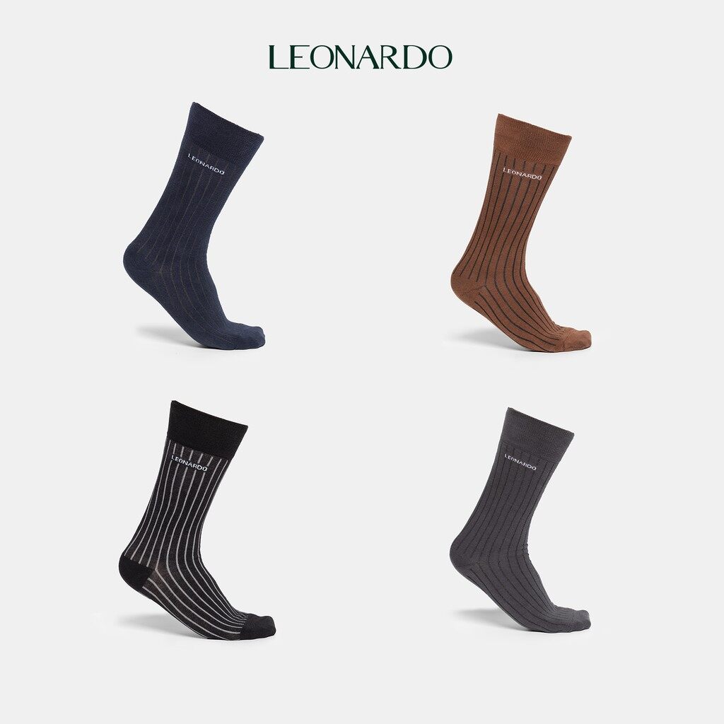  Đôi tất vớ Leonardo cao cổ sợi cotton cho nam 