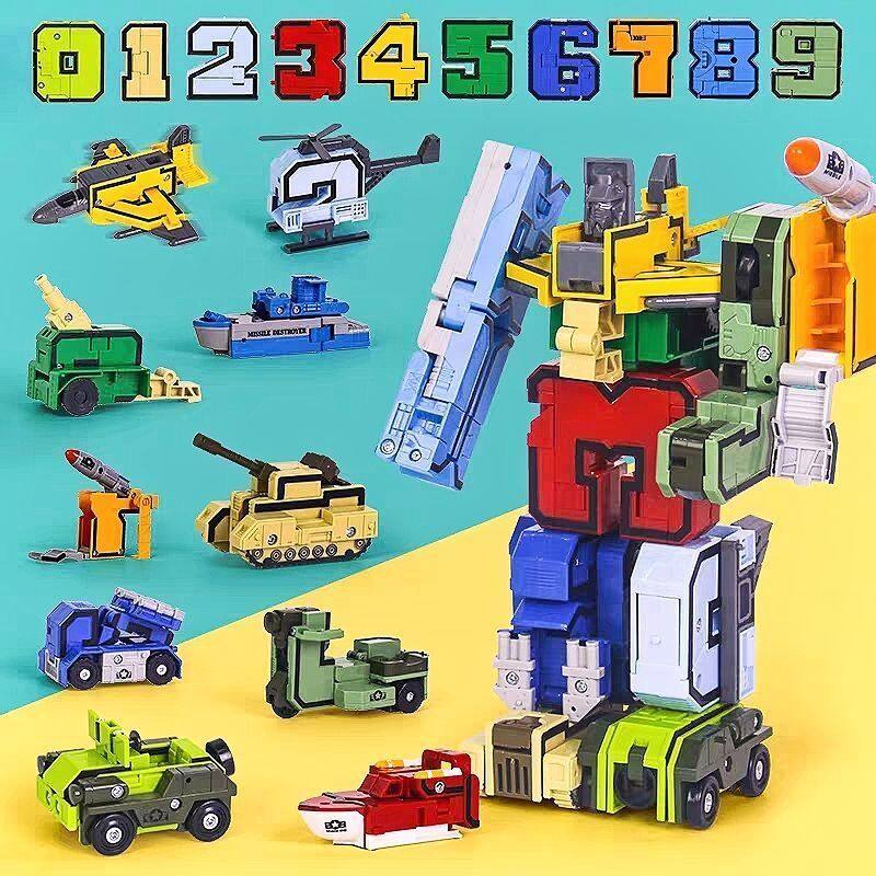 HDL Kids Number 0-9 Digital Transforming Robot Transformers Children Early