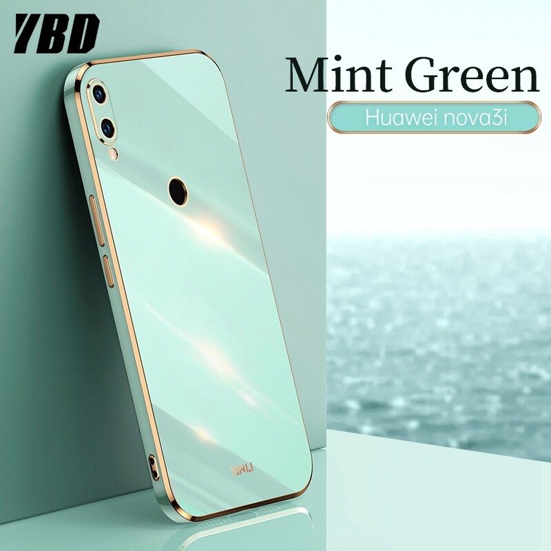 Ốp Điện Thoại Mạ YBD Dành Cho Huawei Nova 3i Vỏ 3e 4e, Ốp Bảo Vệ Máy Ảnh Chính Xác Ốp Viền Thẳng San