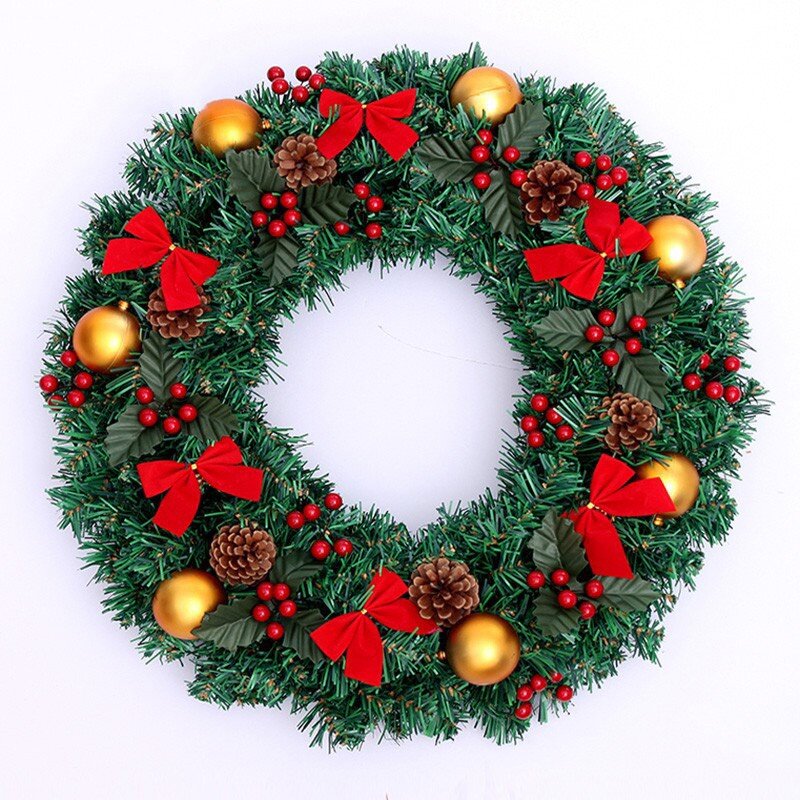 Vòng Hoa Trang Trí Noel D67 Vòng Nguyệt Quế Giáng Sinh