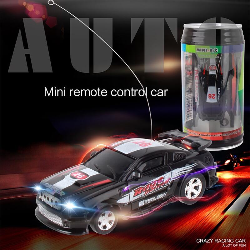 2020Mini Can Remote Control Car Micro Racing Charging Car Beer Can Car