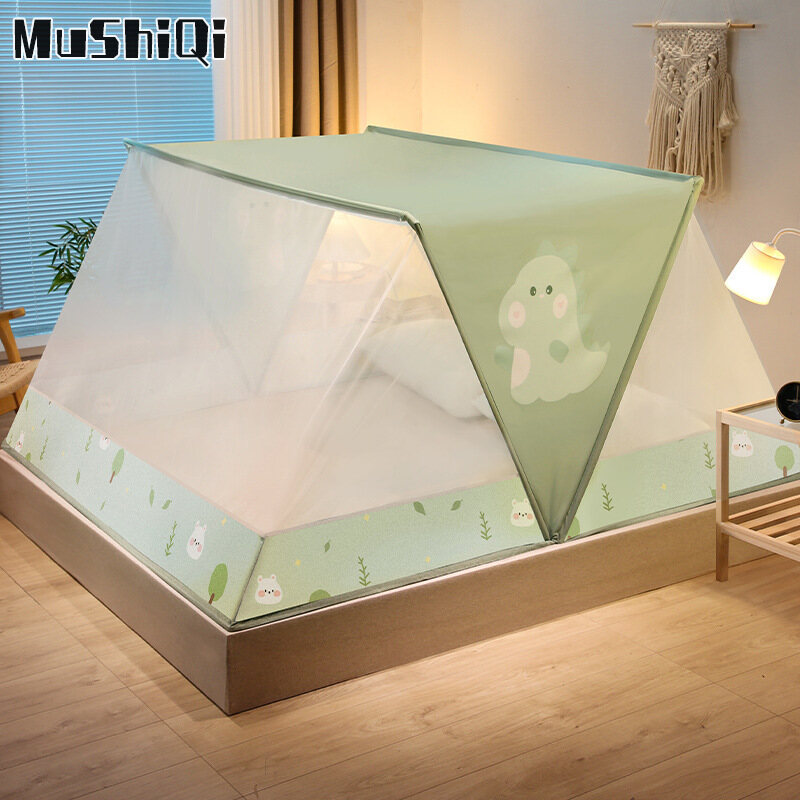 MUSHIQI Mùng xếp gọn, chống muỗi lên đến 180 độ, mùng chụp, mùng di động có khung thép, mùng vuông, mùng trong suốt, không nóng, họa tiết ren, mùng đẹp, mùng cực lớn Mùng khung, mùng chụp, mùng chụp