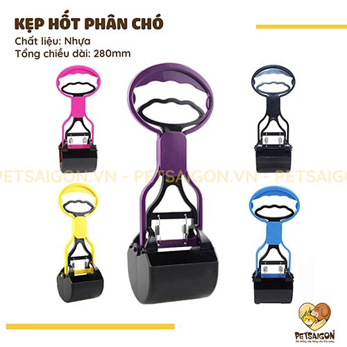 Kẹp nhựa gấp dọn phân cho chó.