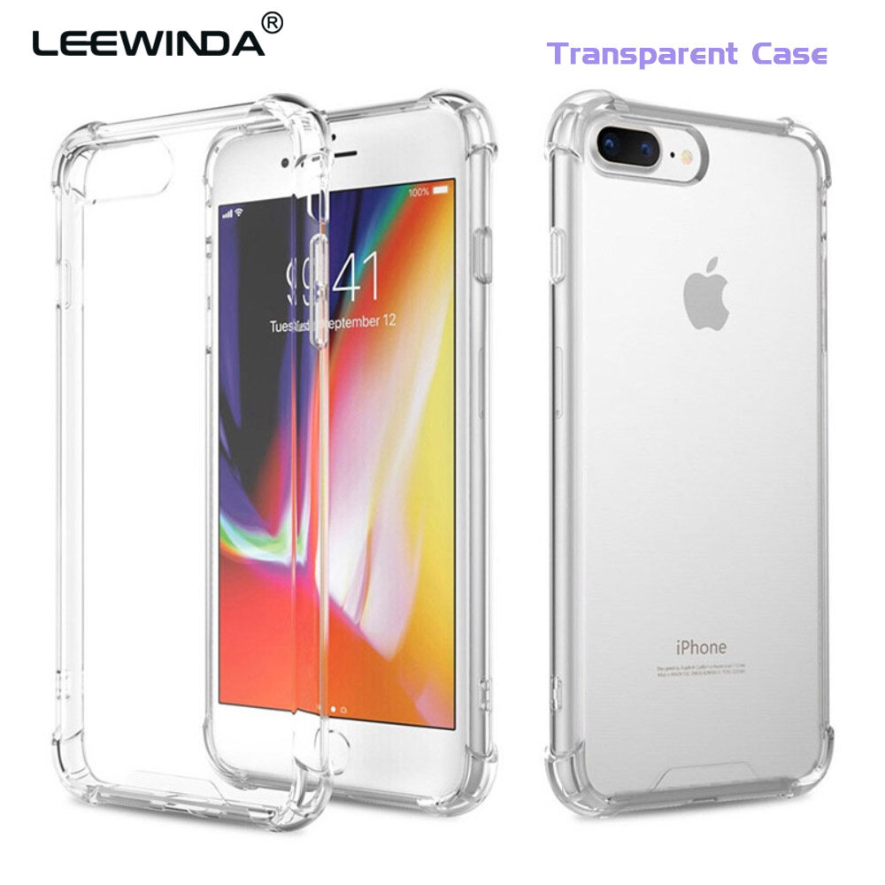 LEEWINDA Ốp Điện Thoại Dành Cho iPhone 5 5S SE 6 6S 7 8 Plus SE 2020, Ốp Lưng Cho iPhone X XR XS Max, Ốp Lưng Chống Sốc Sang Trọng Ốp Lưng Silicon Trong Suốt Bảo Vệ