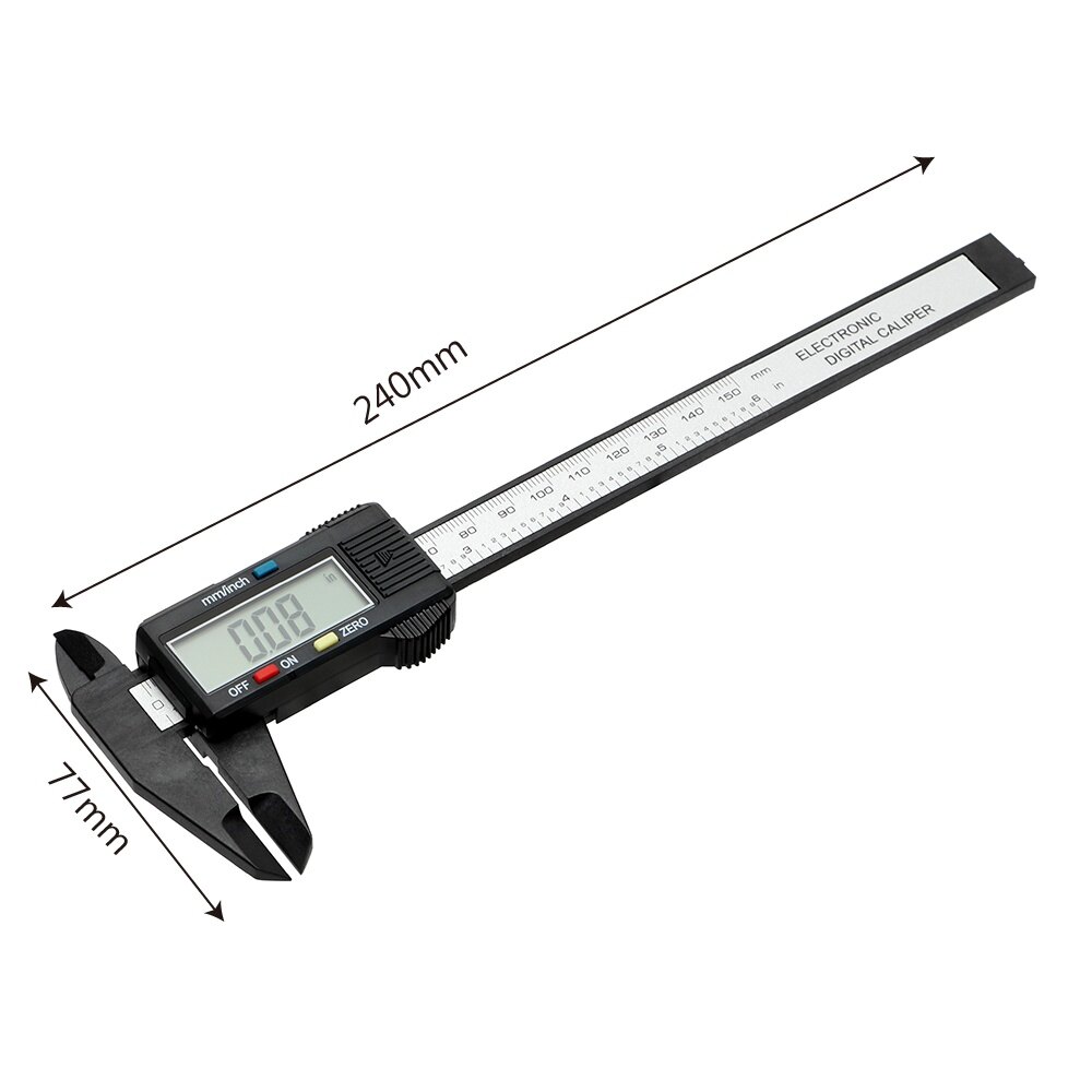Dụng Cụ Đo Lường, Thước Cặp THƯỚC KẸP Vernier Nhựa Kỹ Thuật Số Cai Trị THƯỚC ĐO Micromet, Thước Cặp Hiển Thị Kỹ Thuật Số Điện Tử 150Mm/6 Inch
