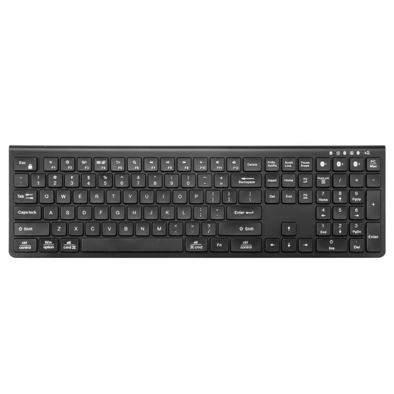 Jomaa bàn phím bluetooth không dây cho ipad máy tính bảng máy tính xách tay 108 phím 3 thiết bị bàn phím bluetooth có thể sạc lại đồng bộ