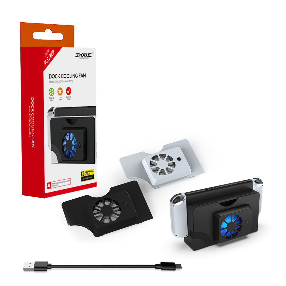 Dobe dock quạt làm mát cho switch oled chân đế chính hãng bảng điều khiển trò chơi dock làm mát với quạt led usb cho nintendo switch phụ kiện oled