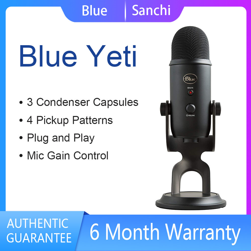 Sanchi Original Blue Yeti Professional USB Condenser Microphone For Gaming, Streaming & Podcasting ราคา 15,000 บาท*ส่งฟรี