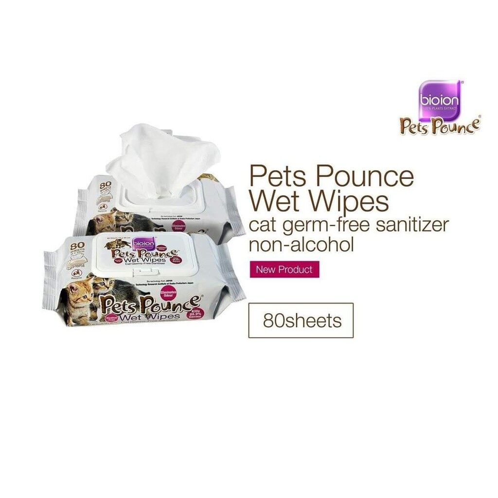 Khăn Giấy Ướt Tắm Khô Bioion Sạch Khuẩn Không Bết Rít Cho Thỏ, Bọ, Chó, Mèo, Bắc Mỹ, Hamster...